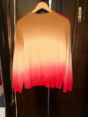 beachlunchlounge Camel Ribbed Crewneck Sweater
